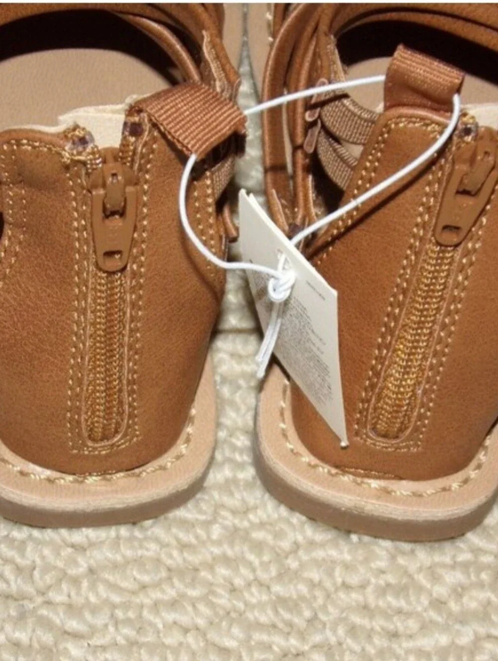 NEW GIRLS OLD NAVY BROWN GLADIATOR SANDALS SZ 6 TODDLER